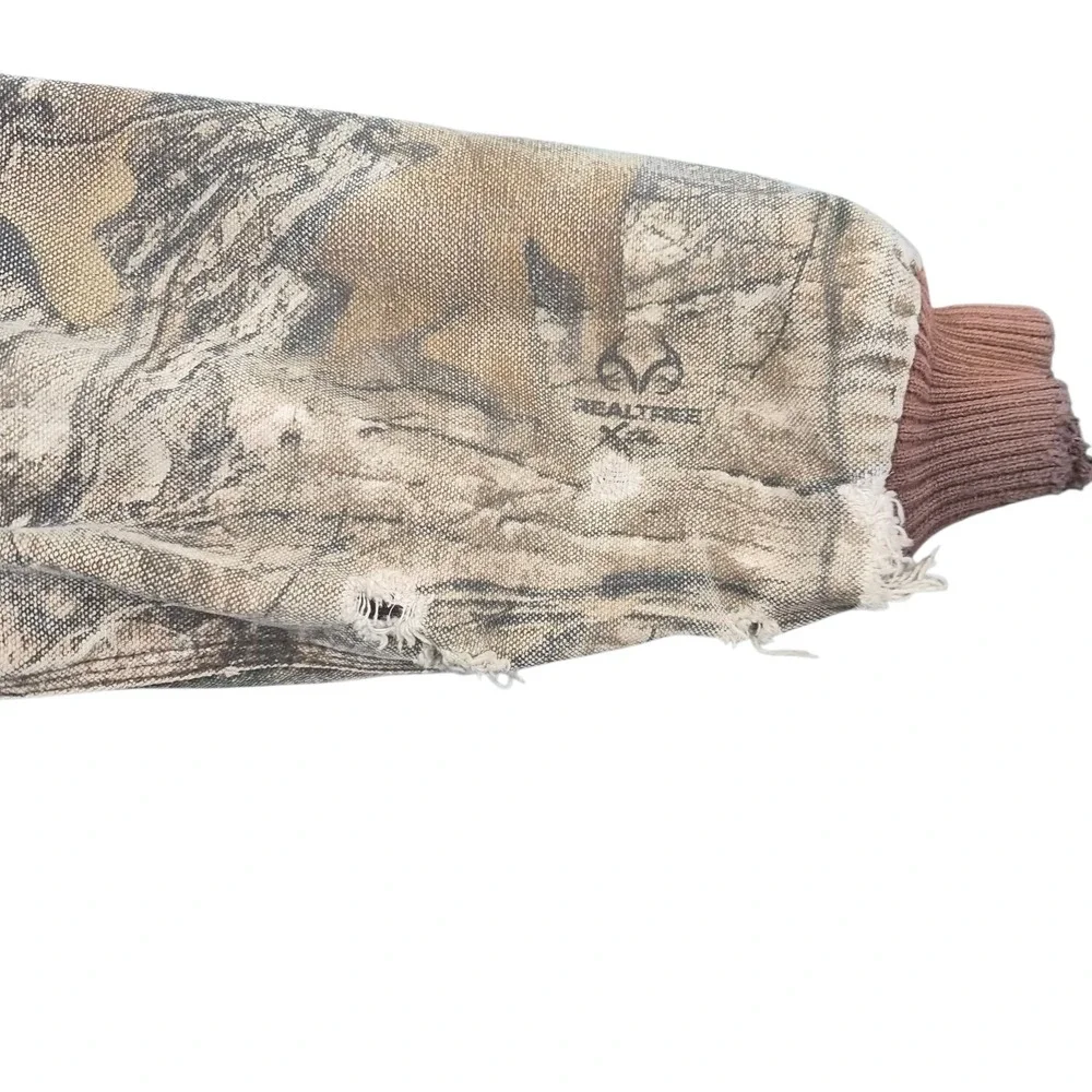 Carhartt Kids Realtree Xtra Camo Hooded Active Jacket XXS 4-5 Distressed Brown